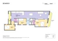 living - Piso de 101m² en venta en Poble Sec, Barcelona - Plano del piso thumbnail - 1