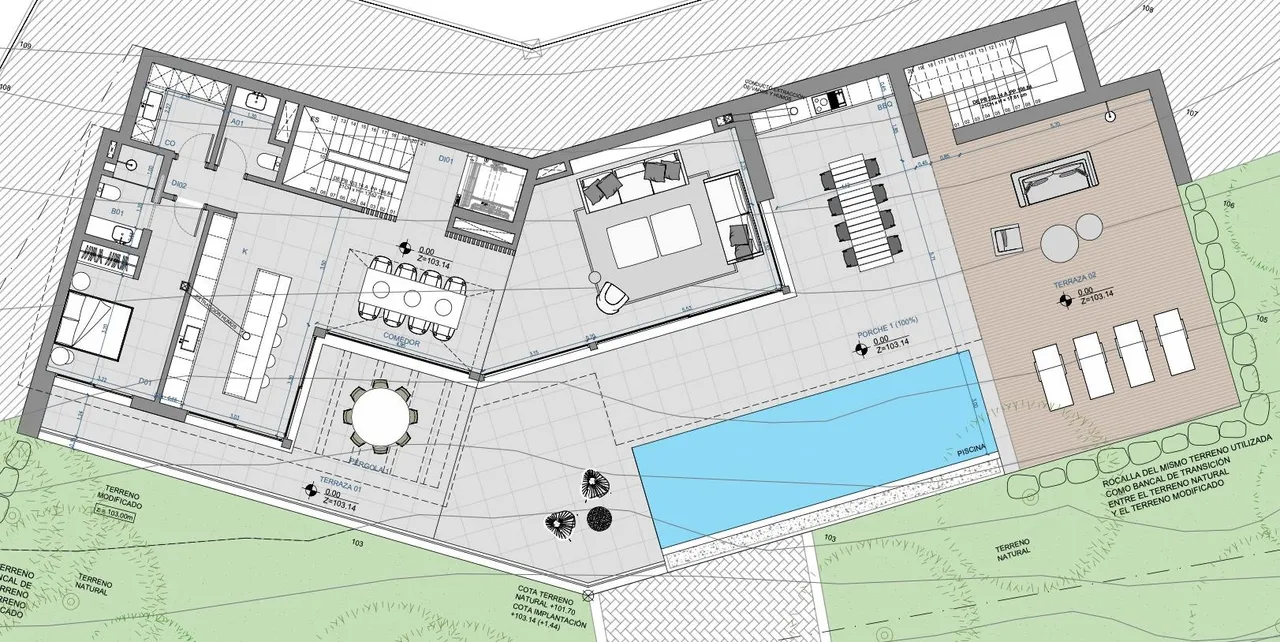 living - Parcela de 342m² en venta en Port d'Andratx, Islas Baleares - Plano del piso - 4
