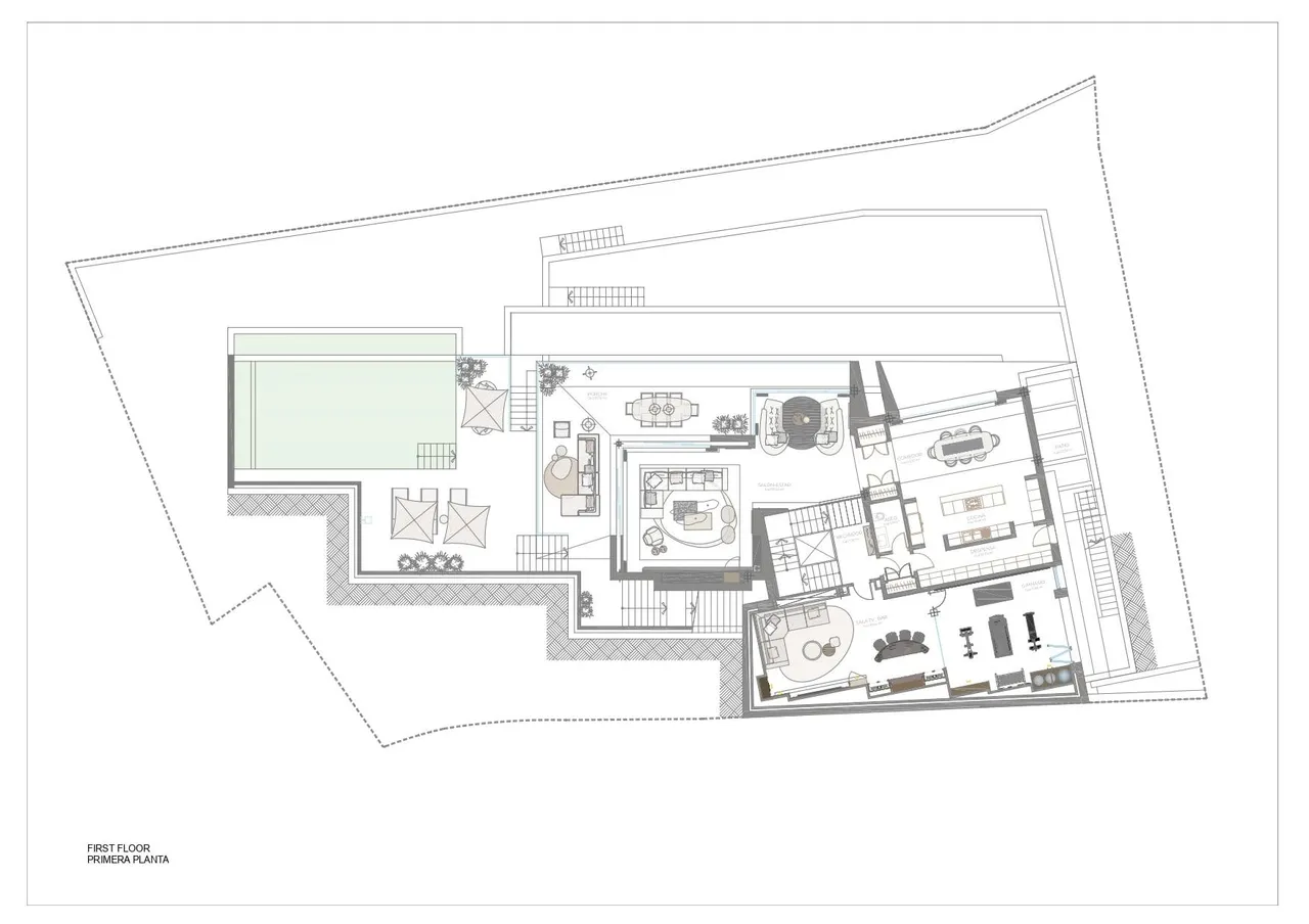 living - 616m² house / villa with 129m² terrace for sale in East Marbella - Floor Plan - 3