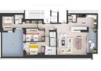living - Piso de 161m² en venta en Castellana, Madrid - Plano del piso thumbnail - 1