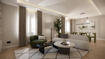 living - Piso de 124m² en venta en Retiro, Madrid - featured