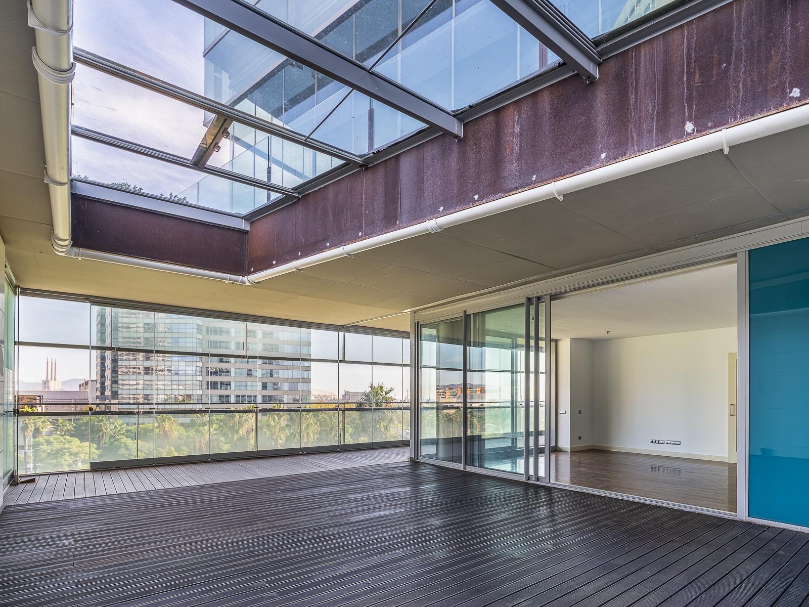 living - 130m² apartment with 100m² terrace for sale in Diagonal Mar - gallery thumbnail - 3