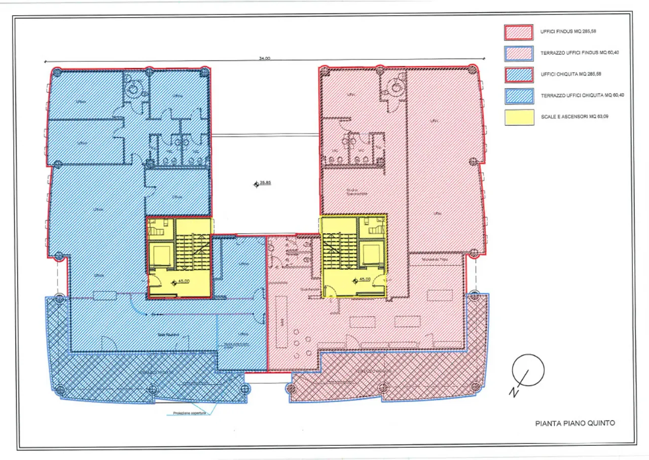 office - Caterina Troiani 75 - Kantoor - Dils - Verdiepingsplan - 1