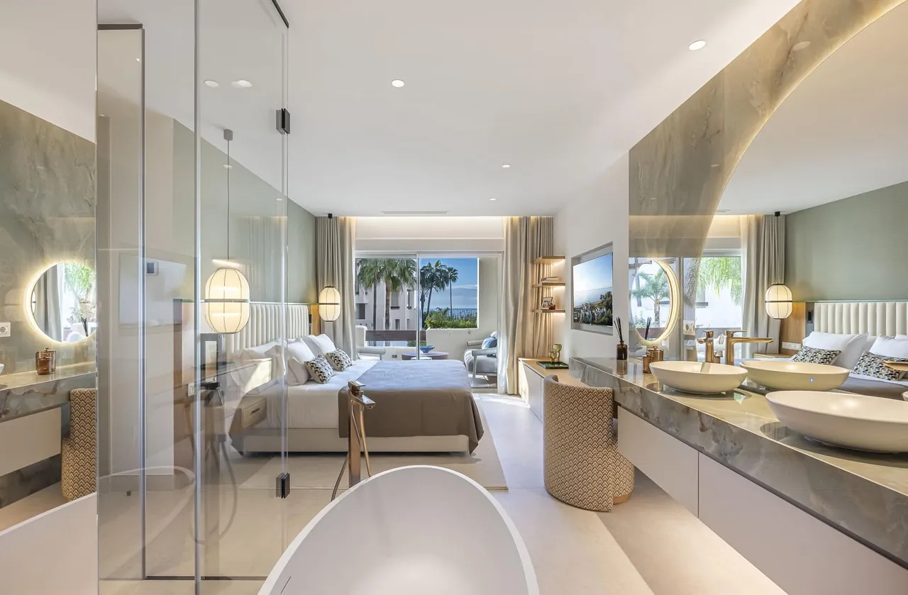 living - Piso de 122m² con 23m² terraza en venta en New Golden Mile - gallery - 6