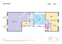 living - Piso de 122m² en venta en Gótico, Barcelona - Plano del piso thumbnail - 1