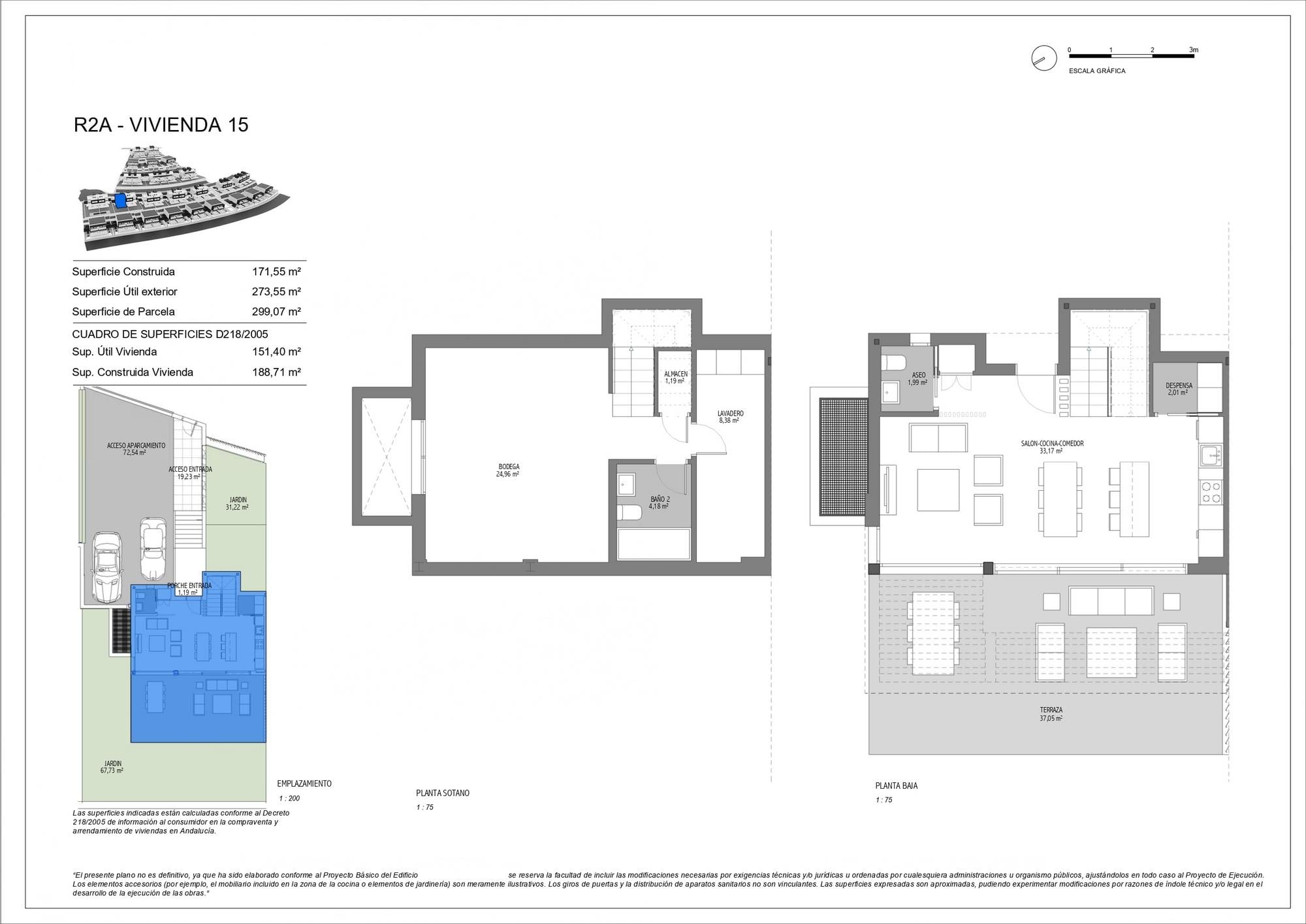 living - Serene Casas / Villas, New Golden Mile, Costa del Sol - Plano del piso thumbnail - 1