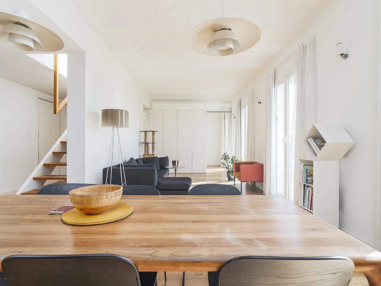 living - 196m² penthouse with 160m² terrace for sale in Sagrada Família - gallery - 3