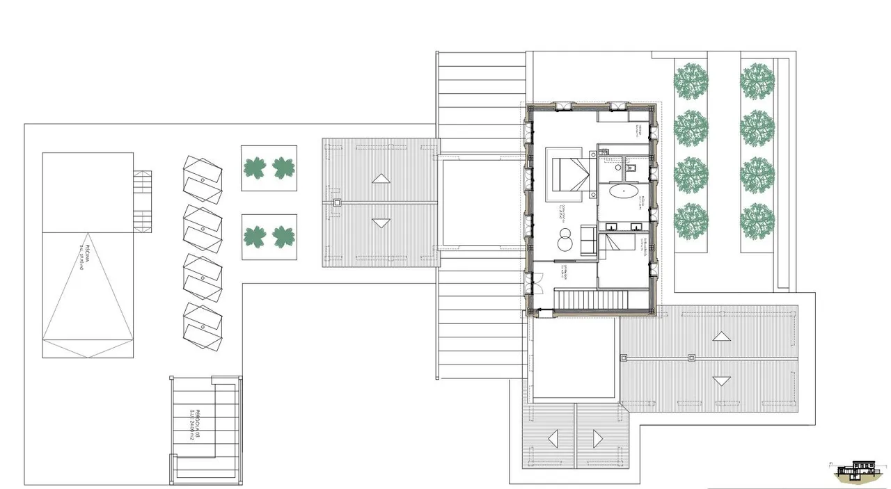 living - Casa rural de 368m² en venta en Pollença, Islas Baleares - Plano del piso - 2