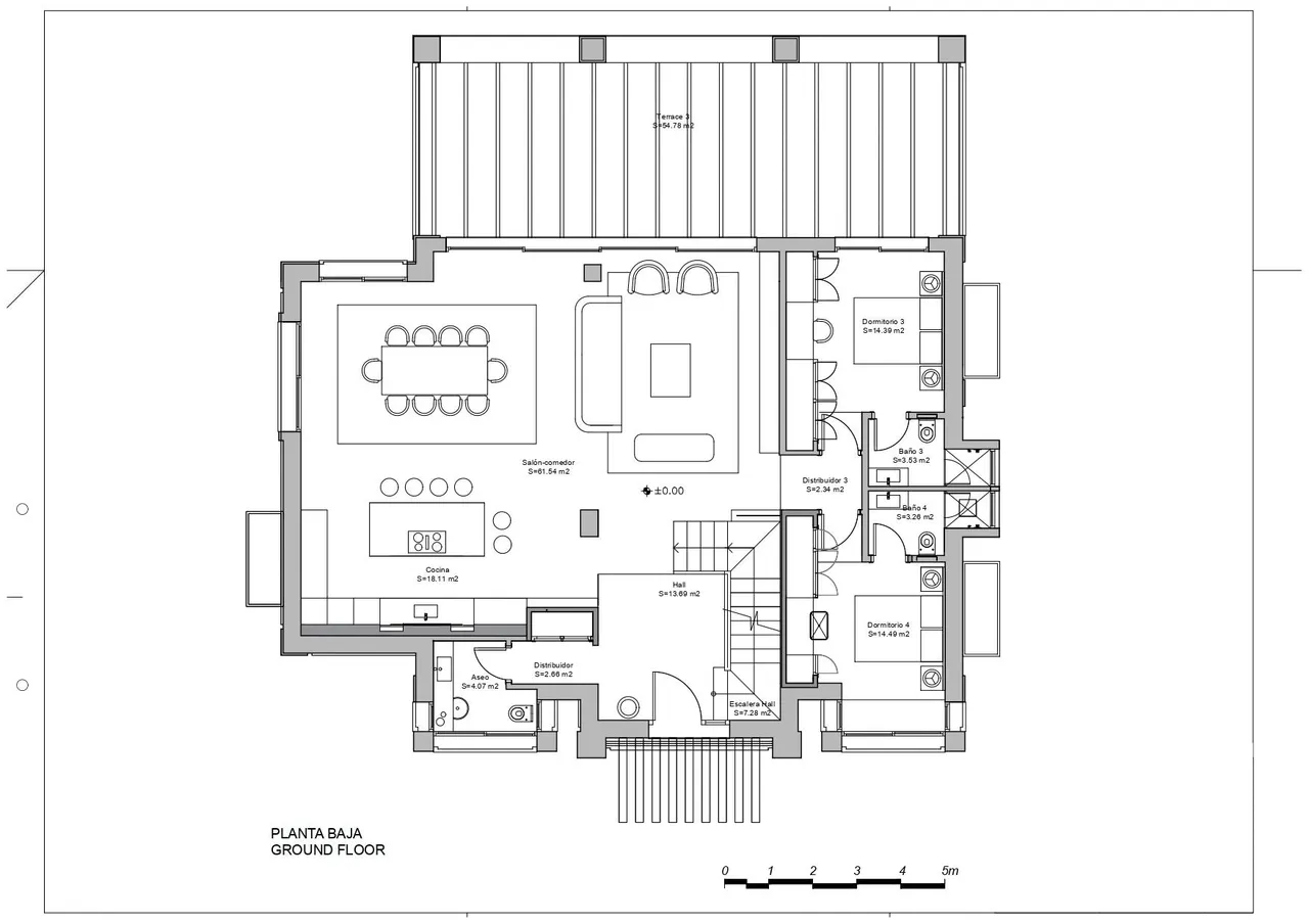 living - Casa / villa de 501m² con 155m² terraza en venta en Quinta - Plano del piso - 3