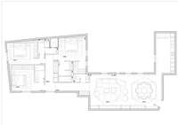 living - Piso de 176m² en venta en Malasaña, Madrid - Plano del piso thumbnail - 1