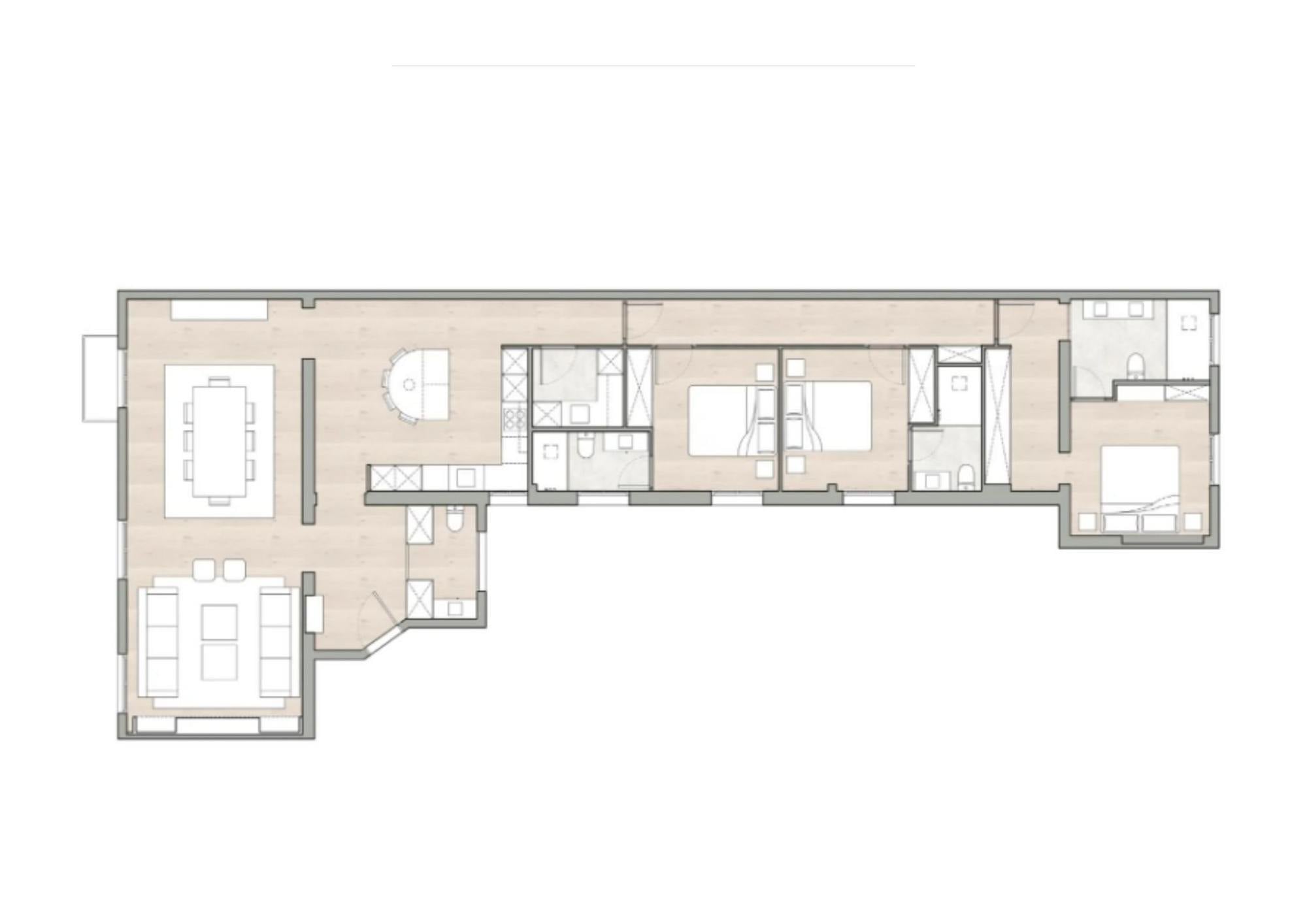living - Piso de 187m² en venta en Goya, Madrid - Plano del piso thumbnail - 1