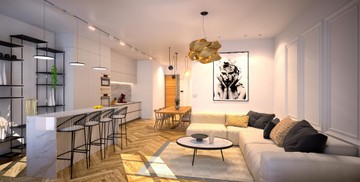 living - Gran Via Villarroel - featured