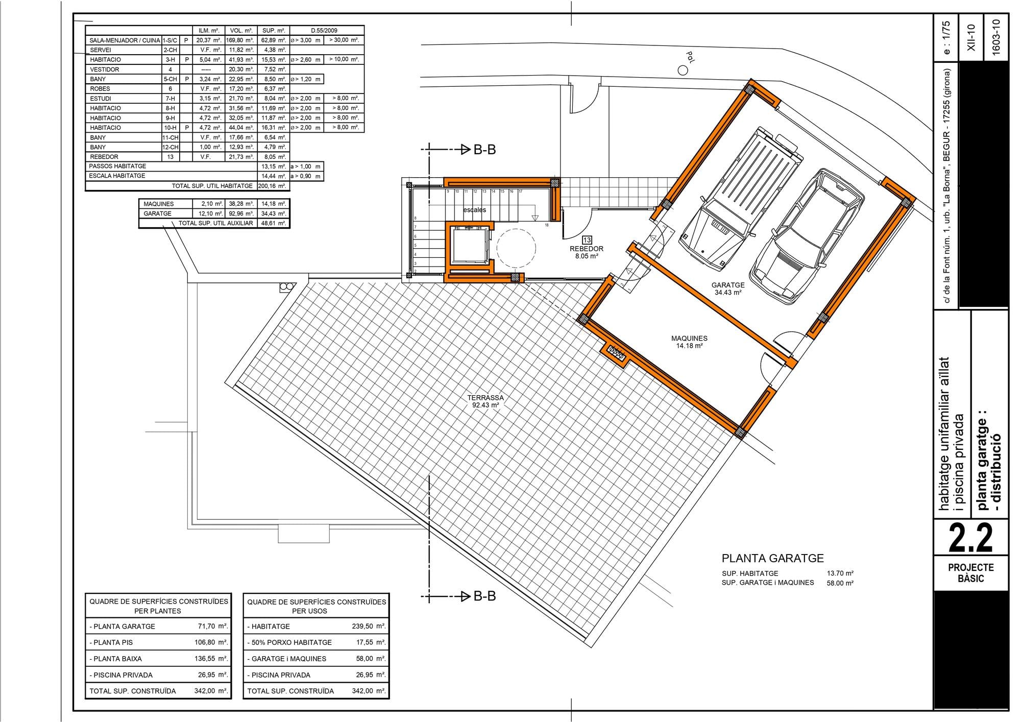 living - Casa / villa de 315m² en venta en Sa Tuna, Costa Brava - Plano del piso - 1