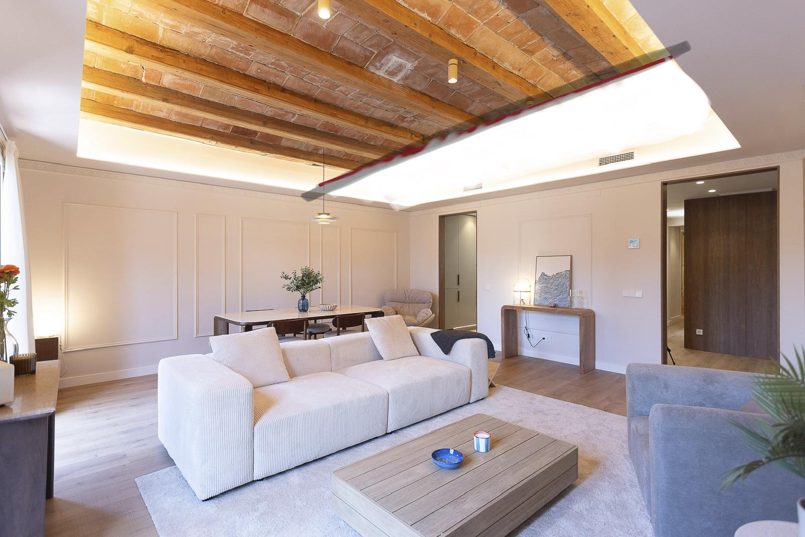living - Piso de 141m² en venta en Eixample Izquierdo, Barcelona - gallery thumbnail - 1