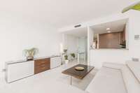 living - Ático de 53m² con 28m² terraza en venta en Barceloneta - gallery thumbnail - 10