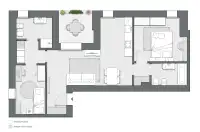 Two Bedrooms of 96 sqm - Edificio C2 - LivinUp  | Milano - Floor Plan thumbnail - 1
