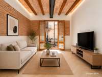 living - 67m² apartment for sale in Poble Sec, Barcelona - gallery thumbnail - 2