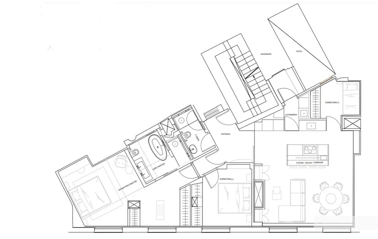 living - 158m² apartment for sale in Palma de Mallorca - Floor Plan - 1