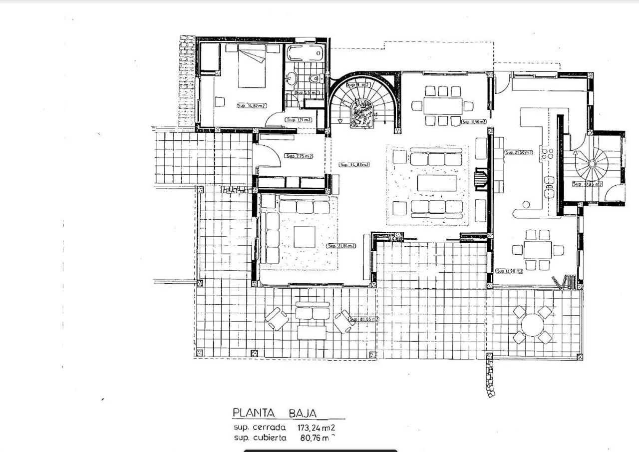 living - 530m² house / villa for sale in Ibiza Town - Floor Plan - 1