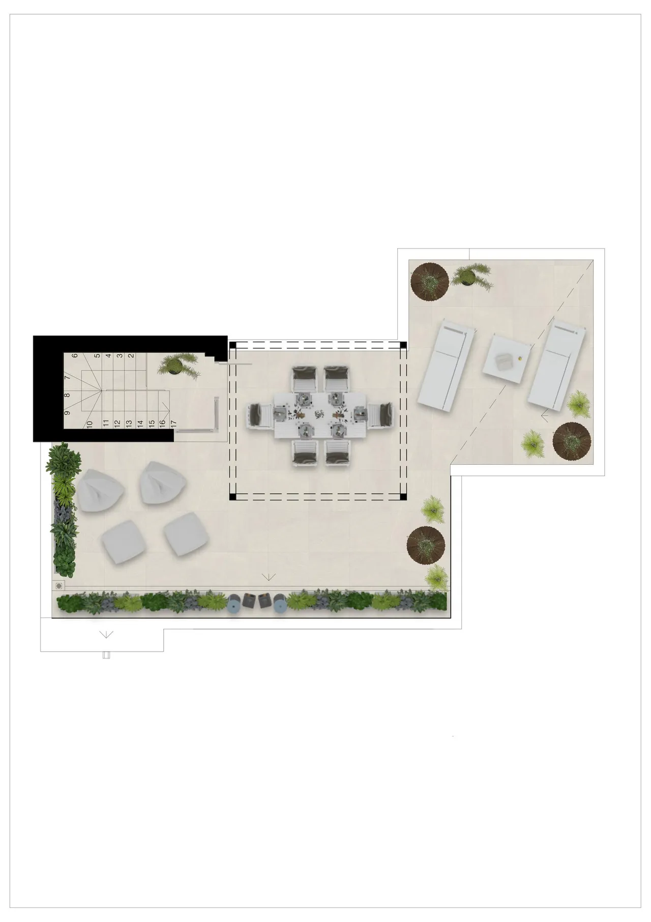 living - Promoción de obra nueva de Pisos en venta en Nueva Andalucía, Costa del Sol. - Plano del piso - 4