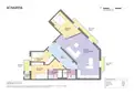 living - 95m² apartment for sale in Eixample Right, Barcelona - Floor Plan thumbnail - 1