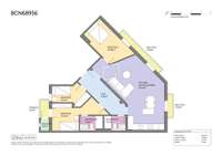 living - 95m² apartment for sale in Eixample Right, Barcelona - Floor Plan thumbnail - 1