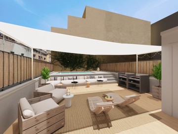 living - Piso de 87m² en venta en Sants-Badal, Barcelona - featured