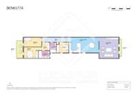 living - Piso de 137m² con 10m² terraza en venta en Eixample Izquierdo - Plano del piso thumbnail - 1