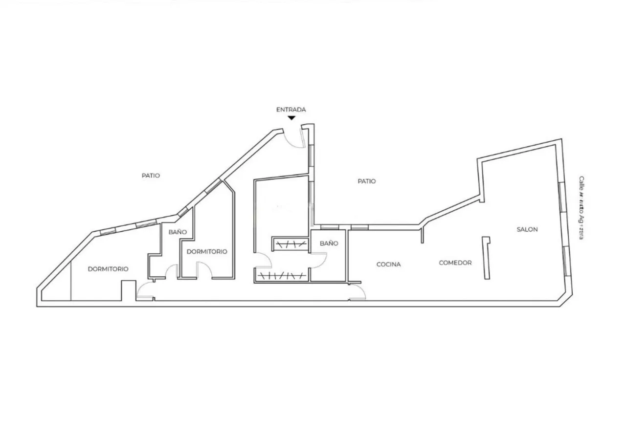 living - Piso de 137m² en venta en Malasaña, Madrid - Plano del piso - 1