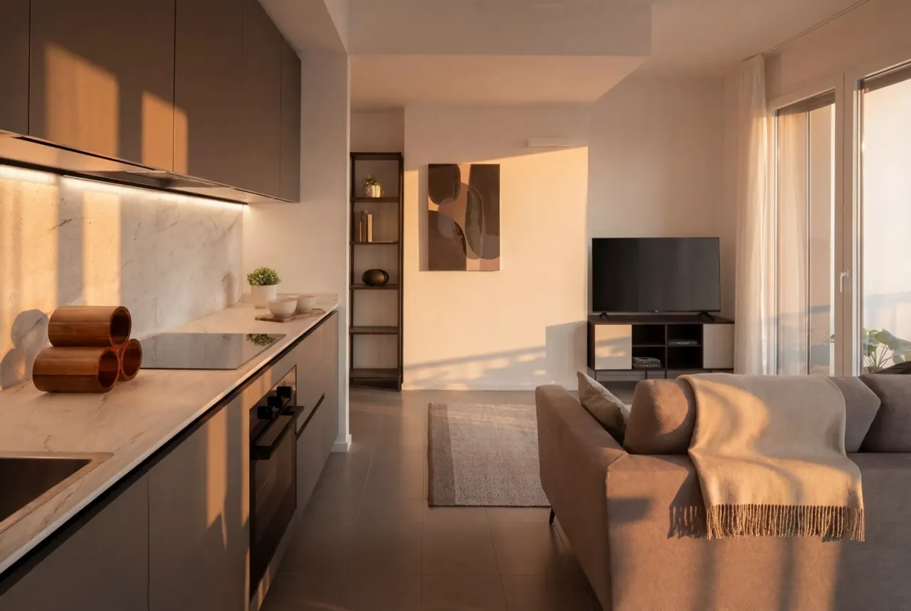 Bilocale di 52 m2 - Edificio A1 - LivinUp  | Milano - Floor Plan - 1