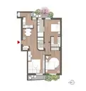 living - Three-room apartment for sale via Privata Marciano 8 Milan - Floor Plan thumbnail - 1