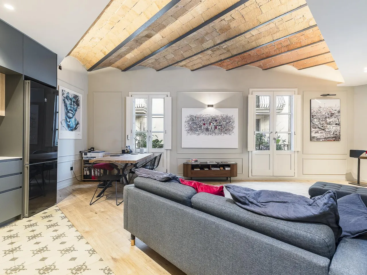 living - Ático de 78m² con 40m² terraza en venta en Gótico - gallery - 6
