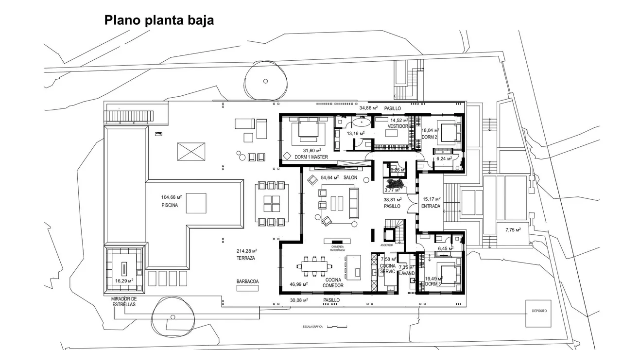 living - 820m² house / villa with 427m² terrace for sale in Nueva Andalucía - Floor Plan - 2