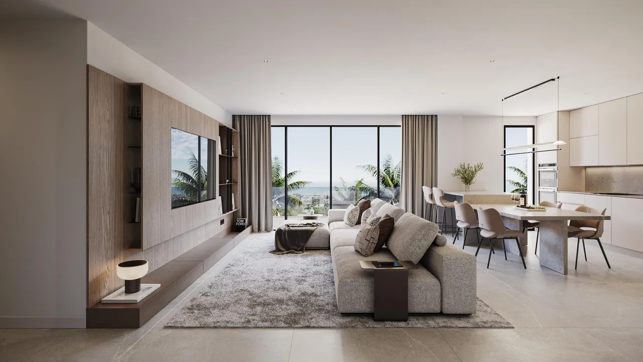 living - Apartamentos con vistas al mar en venta sobre plano en El Higuerón - gallery - 3