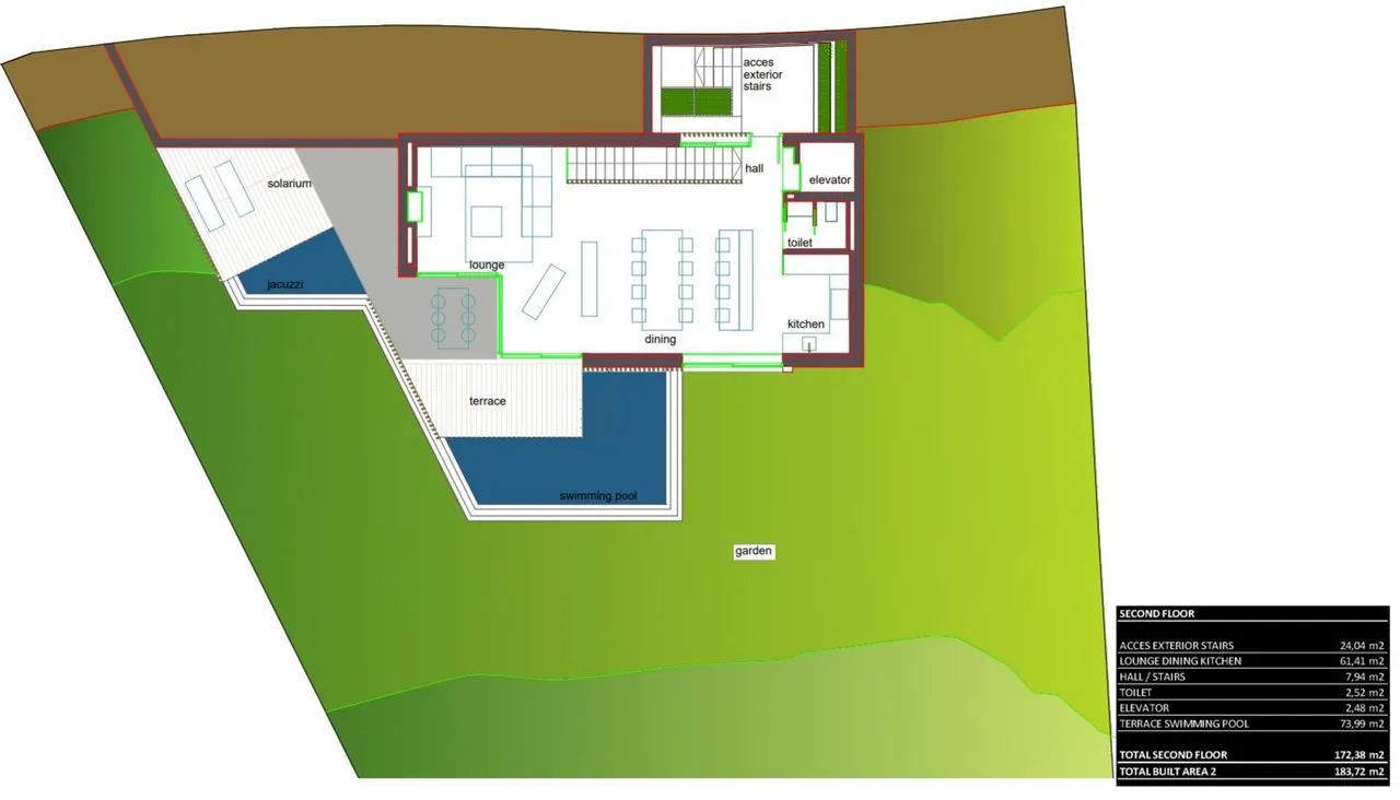 living - 283m² house / villa for sale in Sa Riera, Costa Brava - Floor Plan - 2