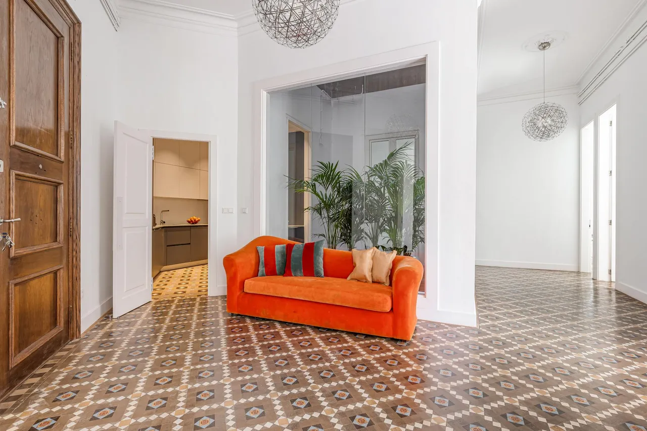 living - Piso de 222m² con 48m² terraza en venta en Eixample Derecho - gallery - 3