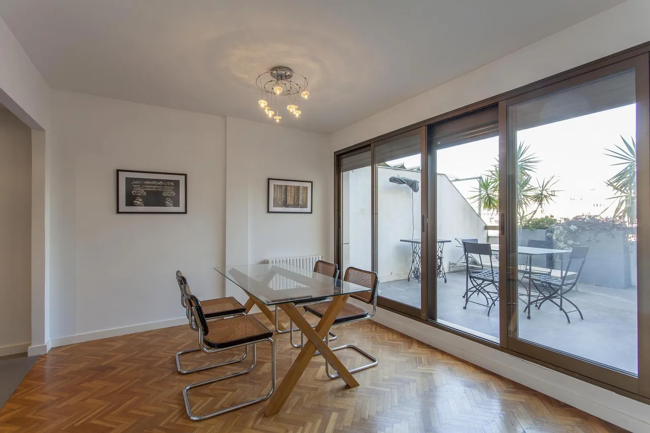 living - Ático de 2 dormitorios con terraza, en alquiler en Pla del Real - gallery - 5