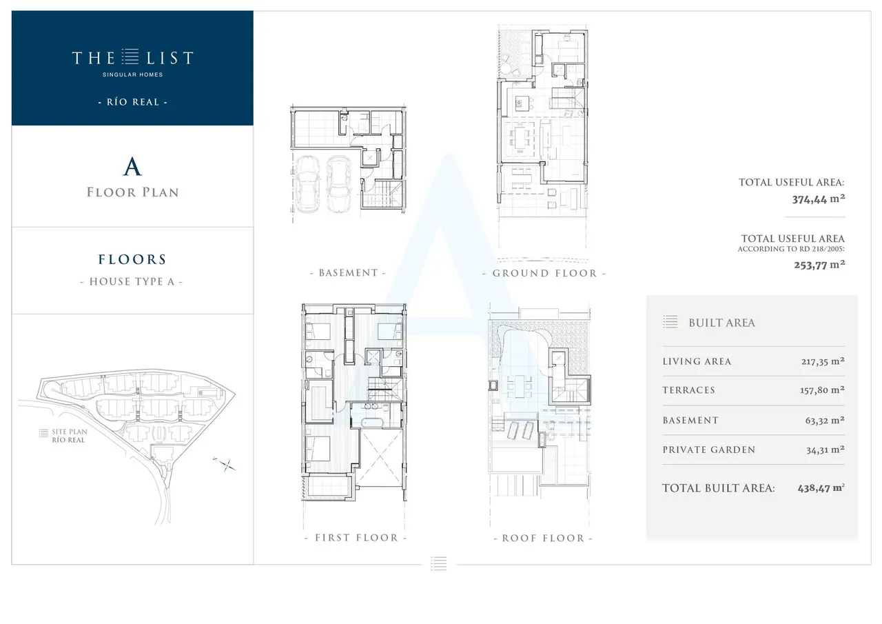 living - THE LIST Casas / Villas, Este Marbella, Costa del Sol - Plano del piso - 1