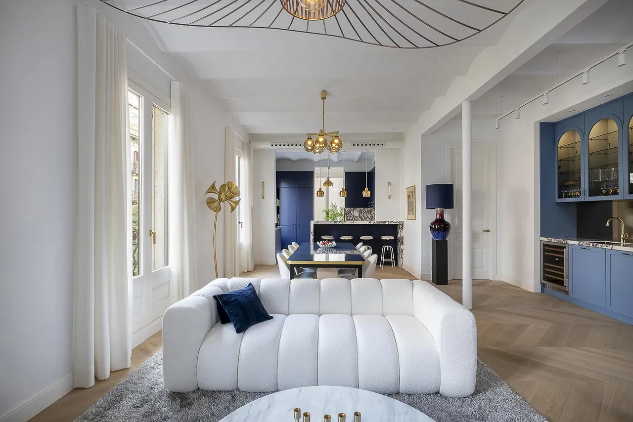 living - 199m² apartment with 7m² terrace for sale in Eixample Right - gallery - 2