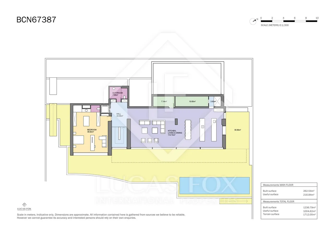 living - 1,236m² house / villa for sale in Sarrià, Barcelona - Floor Plan - 2