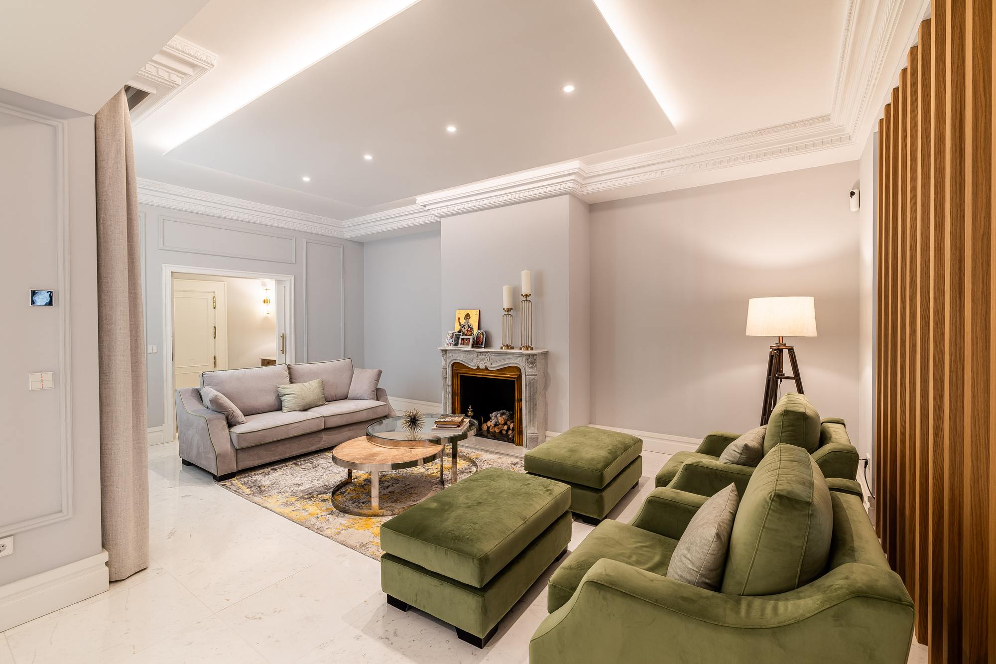 living - Piso de 374m² en venta en Ríos Rosas, Madrid - featured