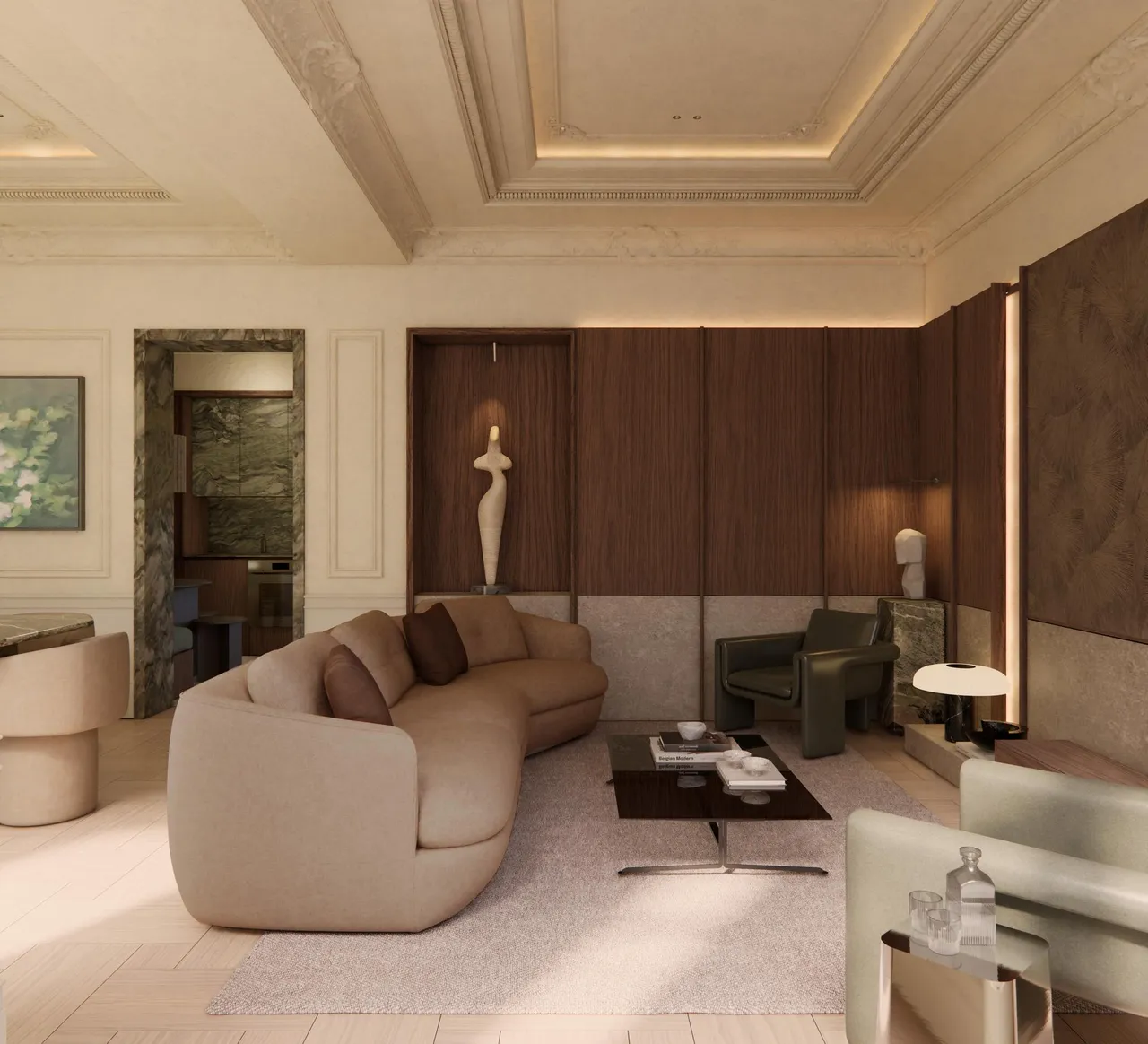 living - 191m² apartment for sale in Castellana, Madrid - gallery - 3