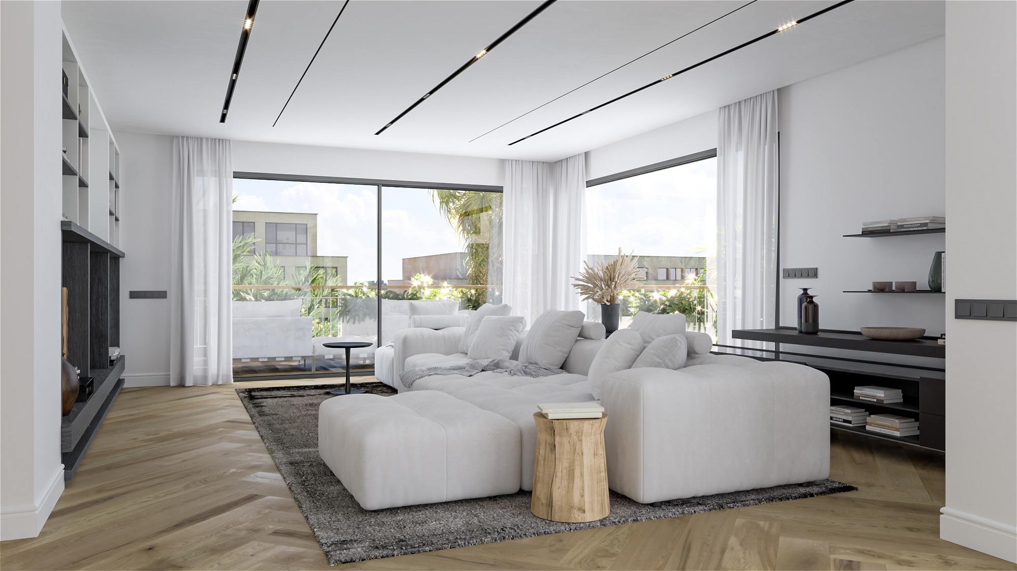 living - Piso de 252m² con 50m² terraza en venta en Tres Torres - gallery - 2