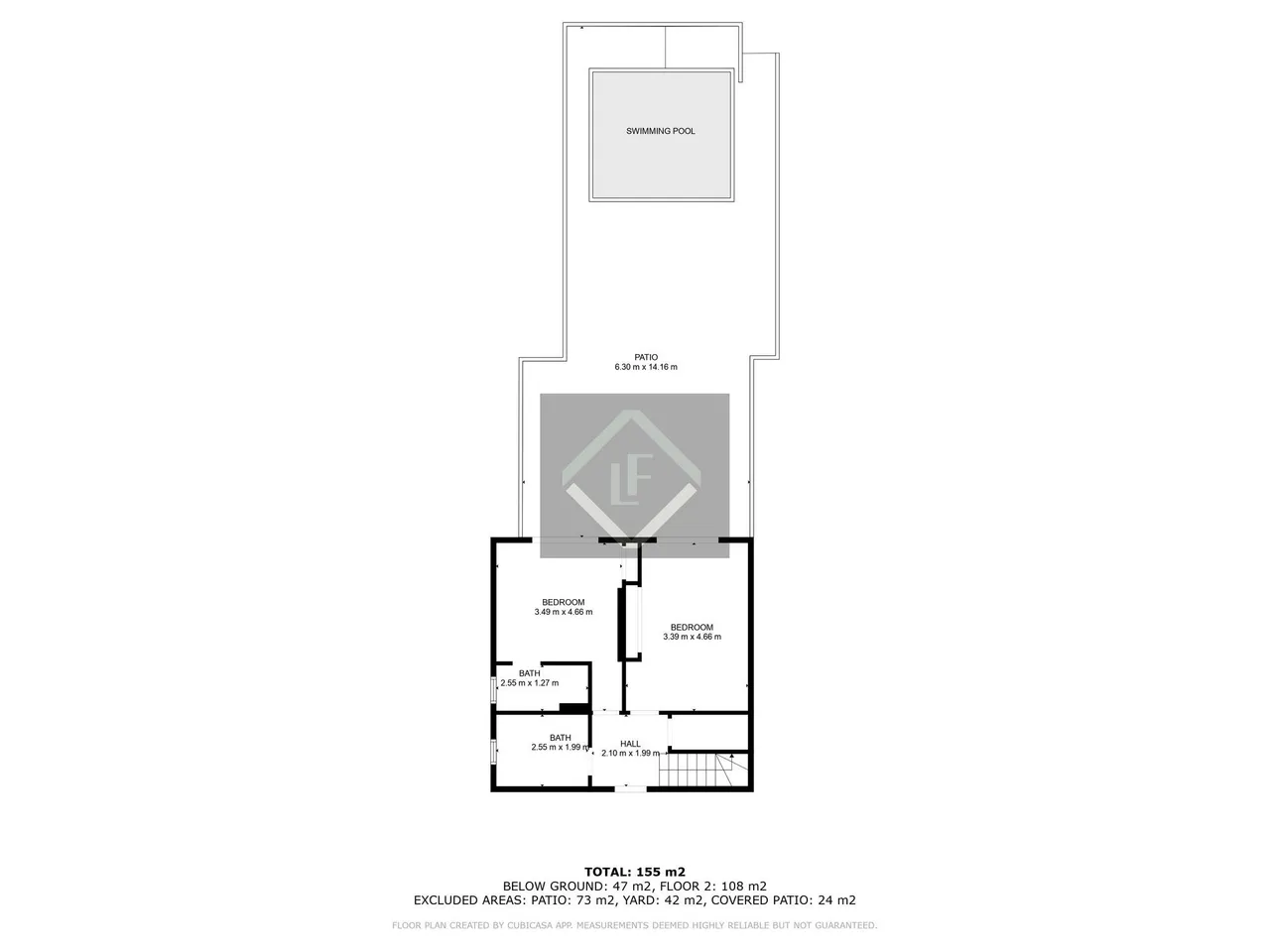 living - 294m² house / villa with 73m² terrace for sale in Pollensa - Floor Plan - 2