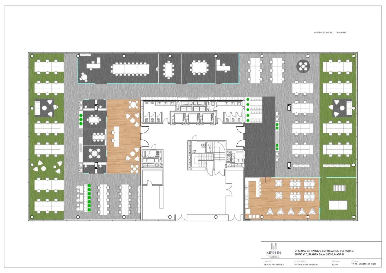 office - Campus Via Norte - Kantoor - Dils - Verdiepingsplan - 2