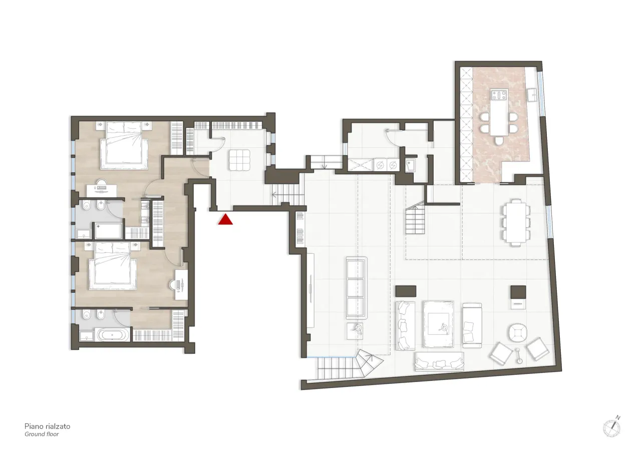 living - Corso Vercelli - Living - Dils - Plan d'étage - 1