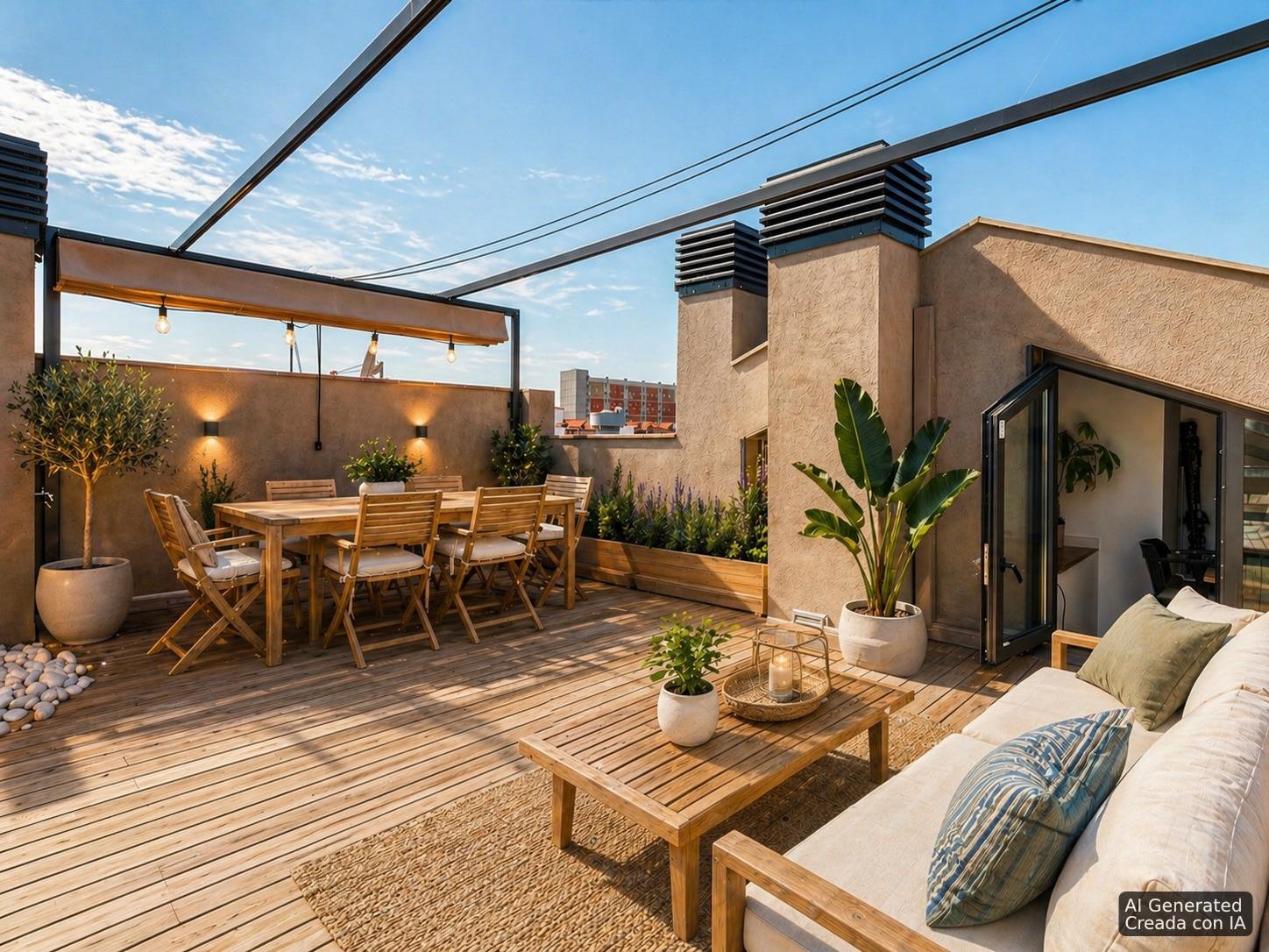 living - Ático de 128m² con 24m² terraza en venta en Vila Olímpica - featured
