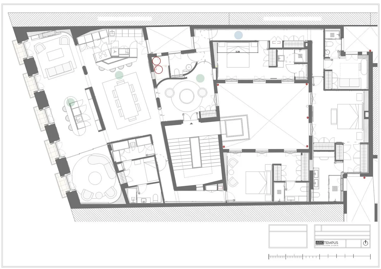 living - Piso de 361m² en venta en Chueca - Justicia, Madrid - Plano del piso - 1