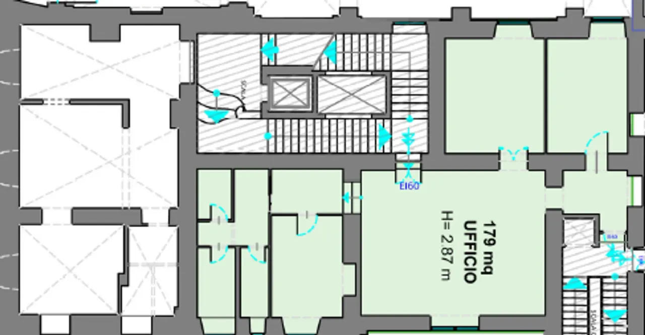 office - XX Settembre 5 - Kantoor - Dils - Verdiepingsplan - 1