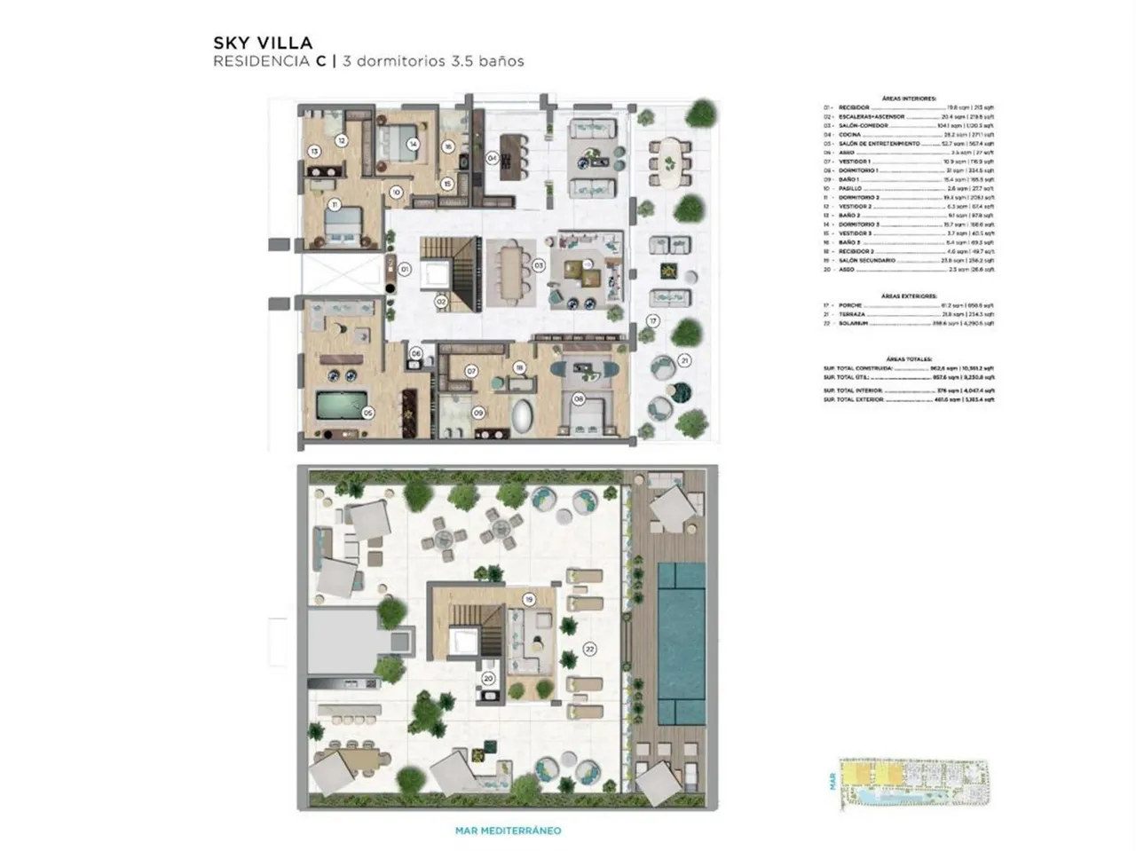 living - New Development of luxury apartments with private pools for sale in a highly sought after area on the Golden Mile in Marbella, with tropical communal gardens and pools. - Floor Plan - 4